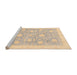 Sideview of Machine Washable Abstract Brown Sugar Brown Rug, wshabs3624