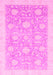 Machine Washable Oriental Pink Traditional Rug, wshabs3624pnk