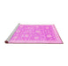 Sideview of Machine Washable Oriental Pink Traditional Rug, wshabs3624pnk