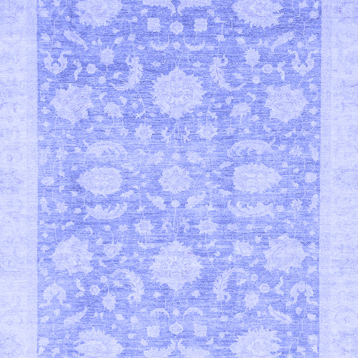 Machine Washable Oriental Blue Traditional Rug, wshabs3624blu