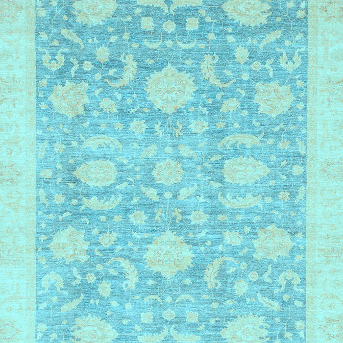 Machine Washable Oriental Light Blue Traditional Rug, wshabs3624lblu
