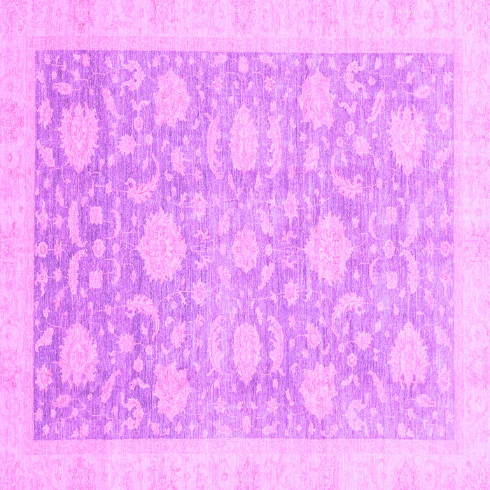 Square Machine Washable Oriental Purple Traditional Area Rugs, wshabs3624pur