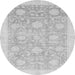 Round Oriental Gray Traditional Rug, abs3624gry