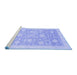 Sideview of Machine Washable Oriental Blue Traditional Rug, wshabs3624blu