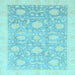 Square Oriental Light Blue Traditional Rug, abs3624lblu