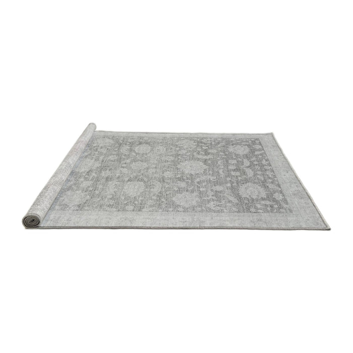 Sideview of Machine Washable Oriental Gray Traditional Rug, wshabs3624gry