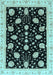 Machine Washable Oriental Light Blue Traditional Rug, wshabs3625lblu