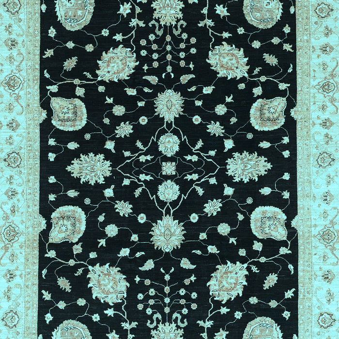 Machine Washable Oriental Light Blue Traditional Rug, wshabs3625lblu