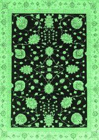 Oriental Emerald Green Traditional Rug, abs3625emgrn