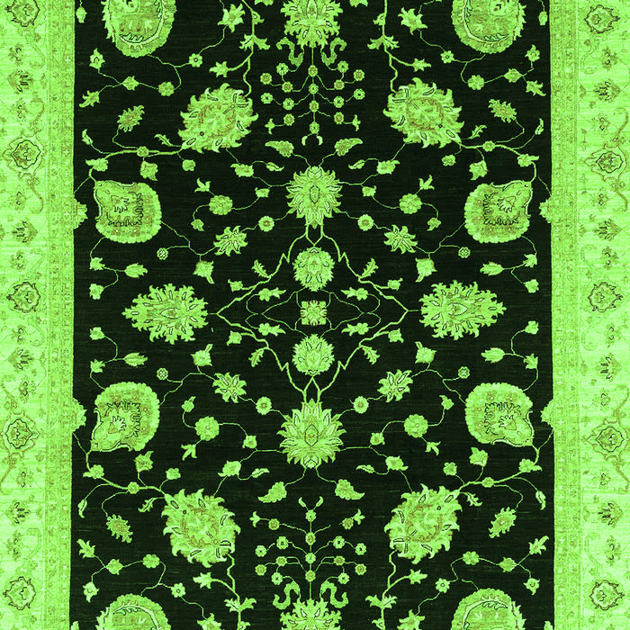 Machine Washable Oriental Green Traditional Area Rugs, wshabs3625grn