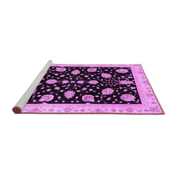 Sideview of Machine Washable Oriental Purple Traditional Area Rugs, wshabs3625pur