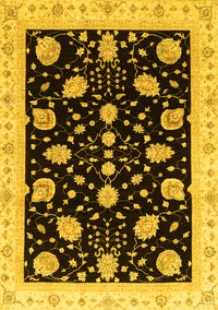 Oriental Yellow Traditional Rug, abs3625yw