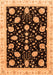 Machine Washable Oriental Orange Traditional Area Rugs, wshabs3625org