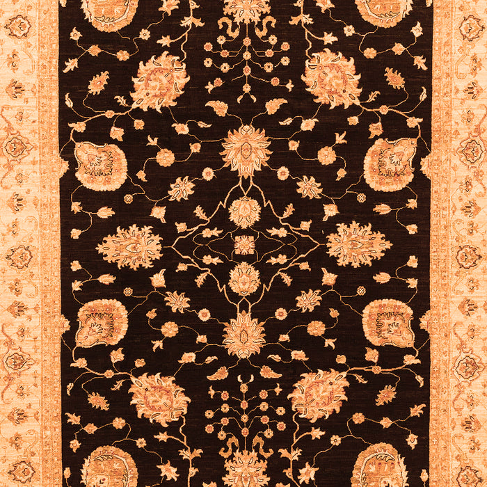 Machine Washable Oriental Orange Traditional Area Rugs, wshabs3625org