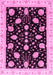 Machine Washable Oriental Pink Traditional Rug, wshabs3625pnk