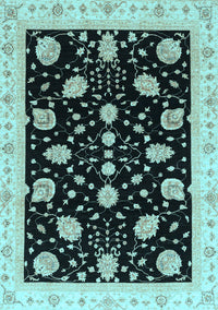 Oriental Light Blue Traditional Rug, abs3625lblu