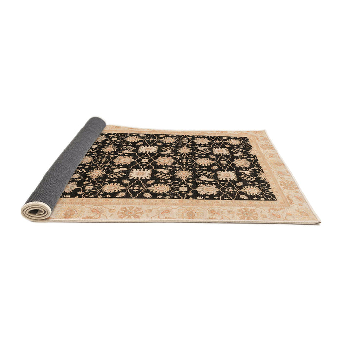 Sideview of Abstract Dark Brown Oriental Rug, abs3626