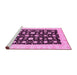 Sideview of Machine Washable Oriental Pink Traditional Rug, wshabs3626pnk