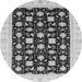 Round Oriental Gray Traditional Rug, abs3626gry