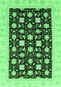 Oriental Emerald Green Traditional Rug, abs3626emgrn