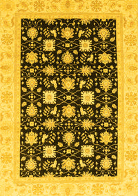 Oriental Yellow Traditional Rug, abs3626yw