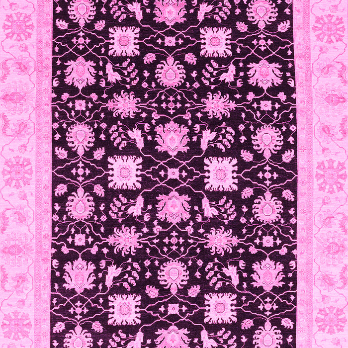 Machine Washable Oriental Pink Traditional Rug, wshabs3626pnk
