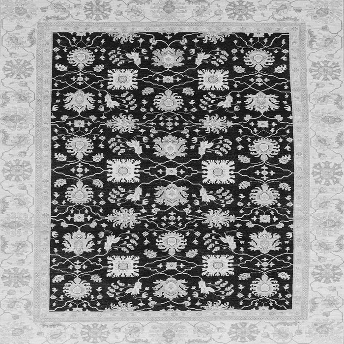 Square Oriental Gray Traditional Rug, abs3626gry