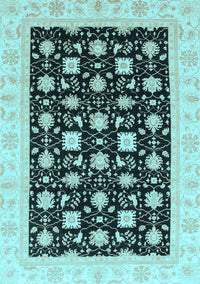 Oriental Light Blue Traditional Rug, abs3626lblu