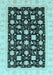 Oriental Light Blue Traditional Rug, abs3626lblu