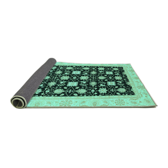 Sideview of Oriental Turquoise Traditional Rug, abs3626turq