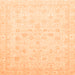 Square Oriental Orange Traditional Rug, abs3627org