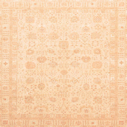Square Abstract Sun Yellow Oriental Rug, abs3627