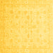 Square Oriental Yellow Traditional Rug, abs3627yw