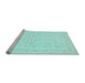 Sideview of Machine Washable Oriental Light Blue Traditional Rug, wshabs3627lblu