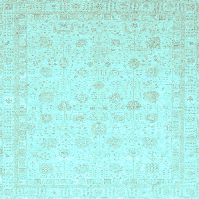 Square Machine Washable Oriental Light Blue Traditional Rug, wshabs3627lblu