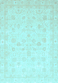 Oriental Light Blue Traditional Rug, abs3627lblu