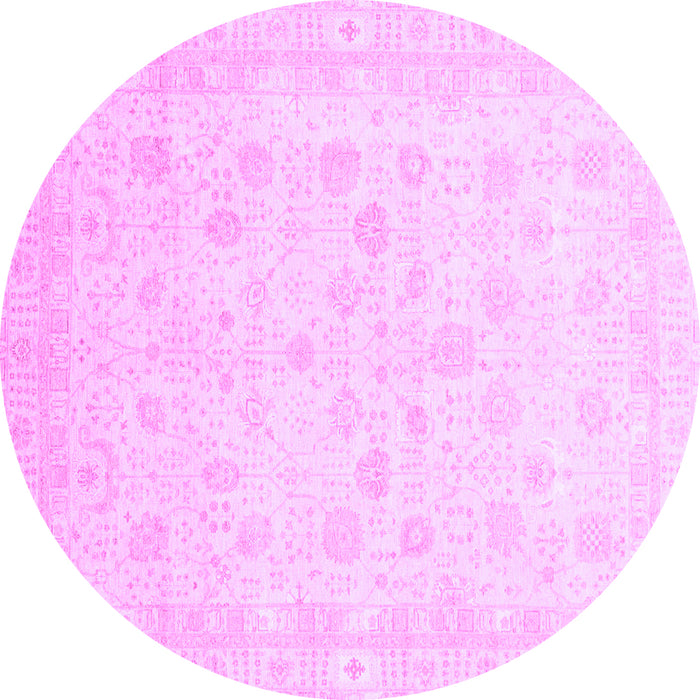 Round Machine Washable Oriental Purple Traditional Area Rugs, wshabs3627pur