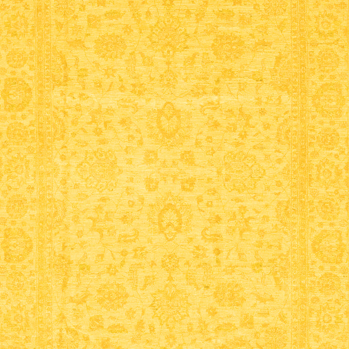Machine Washable Oriental Yellow Traditional Rug, wshabs3628yw
