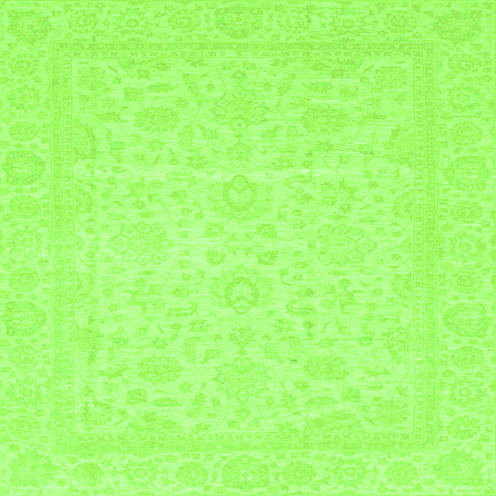 Square Machine Washable Oriental Green Traditional Area Rugs, wshabs3628grn