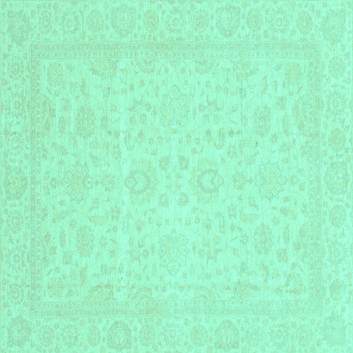 Square Oriental Turquoise Traditional Rug, abs3628turq