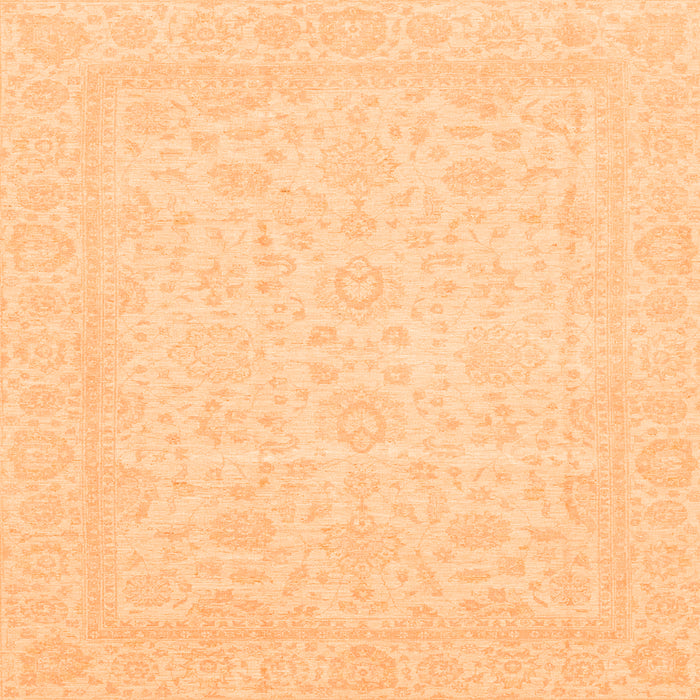 Square Oriental Orange Traditional Rug, abs3628org