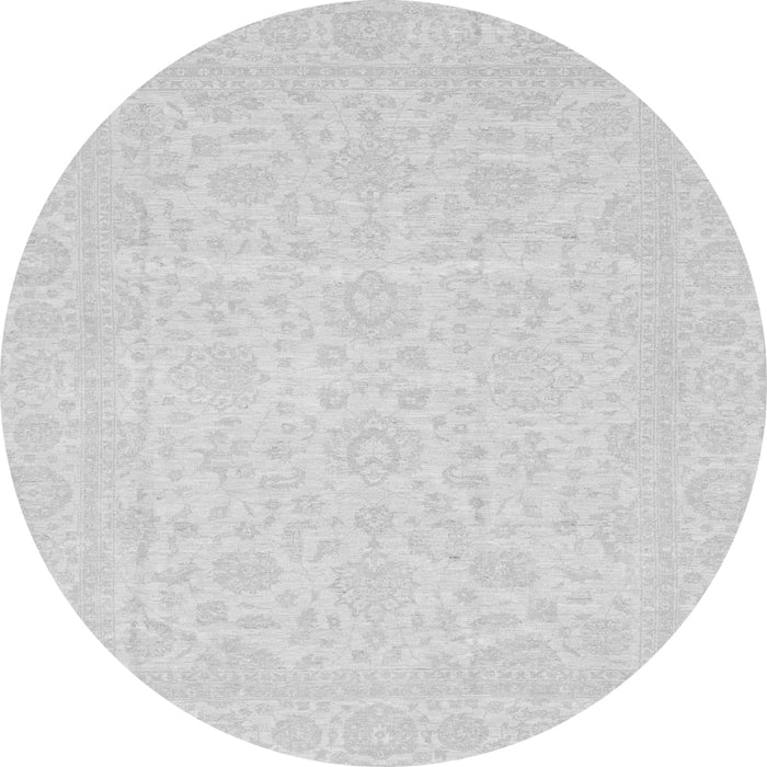 Round Oriental Gray Traditional Rug, abs3628gry