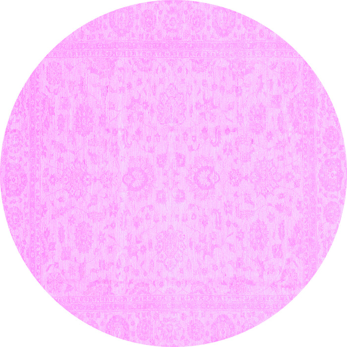 Round Machine Washable Oriental Purple Traditional Area Rugs, wshabs3628pur