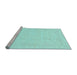 Sideview of Machine Washable Oriental Light Blue Traditional Rug, wshabs3628lblu