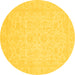 Round Oriental Yellow Traditional Rug, abs3628yw