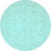 Round Oriental Light Blue Traditional Rug, abs3628lblu