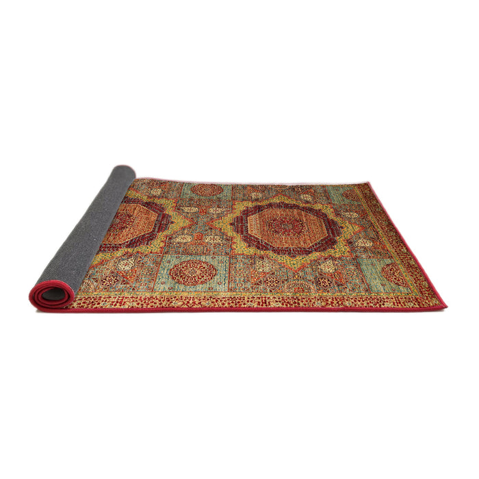Sideview of Abstract Red Modern Rug, abs3629