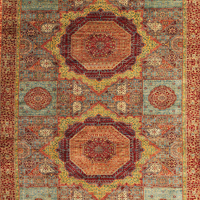 Machine Washable Abstract Tomato Red Rug, wshabs3629