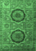 Machine Washable Abstract Emerald Green Modern Area Rugs, wshabs3629emgrn