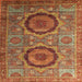 Square Abstract Red Modern Rug, abs3629